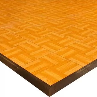 Modular portable dance floor tiles that are easy to install.